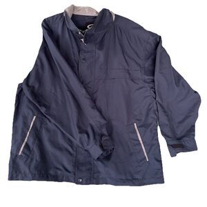 G-lll Windbreaker Jacket Golfer Full Zip Mens L Dark Blue Lined Casual LS